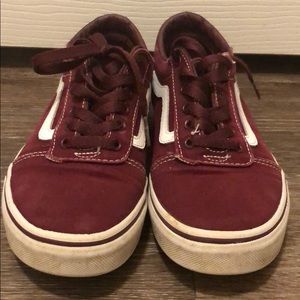 Marroon vans shoes